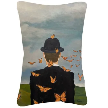 Burada Bugün Gitti Yarın Yastık Kapakları Güzellik Kadın Gül Çiçek Kelebek Bel Yastık Kılıfı 30X50cm