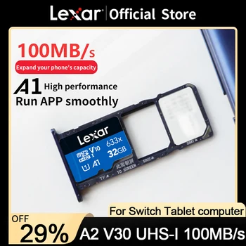 Lexar Mikro SD Kart Hafıza Kartı 32GB Class10 microSD U1 A1 V10 Yüksek Hızlı Flaş TF Kartları C10 Cep Telefonu için