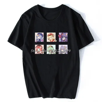 Yeni Genshin Darbe T Shirt Kawaii Yenilik Yaratıcı Baskı Üstleri Kadın Mne Rahat Karikatür Tee T-shirt Harajuku Büyük Boy Streetwear