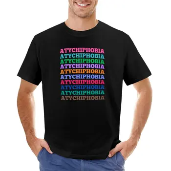 Atychiphobia Etiket T-Shirt özel t shirt tasarım kendi kawaii giyim T-shirt erkekler