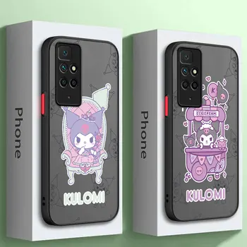 Sanrio Kuromi telefon kılıfı için Redmi 10C 9 12C A1 9A 9C 10 A2 9T K40 Pro Yumuşak Zırh Silikon Kapak