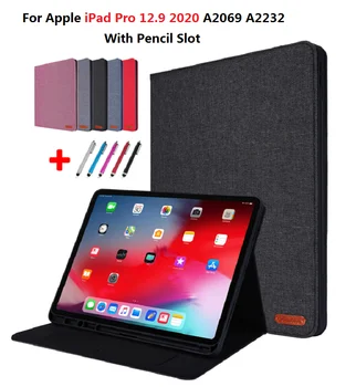 Yeni 2020 12.9 kılıf için iPad Pro 12 9 moda Darbeye Dayanıklı Deri Tablet Koruyucu Kılıf arka kapak ile kalem tutucu yuvası