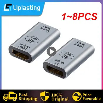 1~8 ADET Tip C HDMI uyumlu Adaptör USB-C to USB3.1 /DP/VGA/Mini DP/RJ45 4K/8K 60Hz Video Transferi Dizüstü Telefon Macbook için