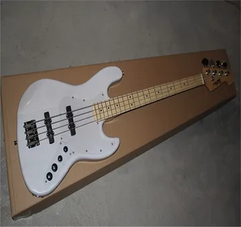 Yüksek Kalite Özel Mağazalar beyaz 4 strings tuning sistemi caz elektrik bas gitar