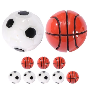 10 adet Spor Futbol Basketbol Seti Küçük Ev Açık Aksesuar Minyatür Dekorları