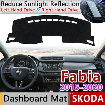 Skoda Fabia için 3 NJ 2015 2016 2017 2018 2019 2020 MK3 Kaymaz Mat Dashboard Kapak Pad Güneşlik Dashmat Halı Araba Aksesuarları